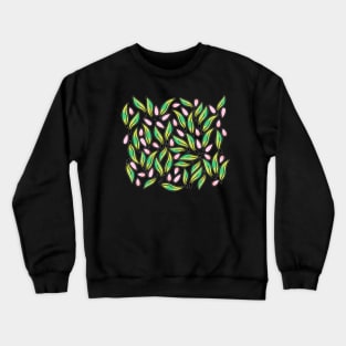 Spring mood fresh leaves and seeds summer yellow pattern Crewneck Sweatshirt